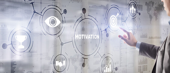 Motivation personality development concept. Achieving any goals