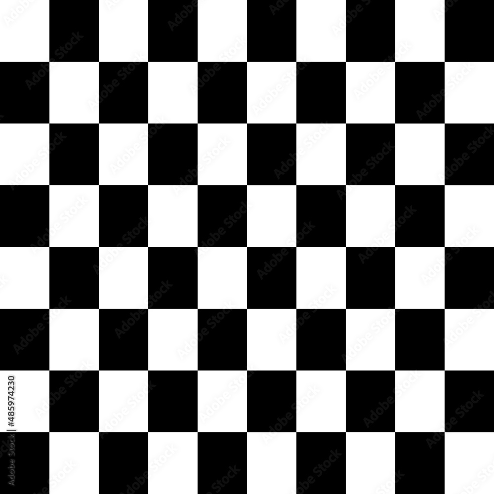 Poster Chessboard 8x10 cells. Vector simple and black and white chess surface.