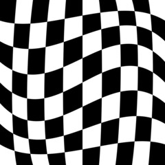 A slightly curved checkerboard that can still be seamless. Vector.