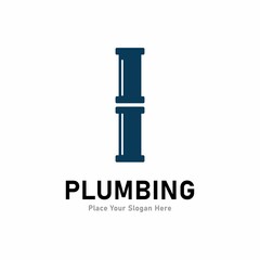 letter i plumbing logo vector design. Suitable for pipe service, drainage, sanitation home, and service company 