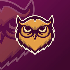 owl mascot esport gaming logo