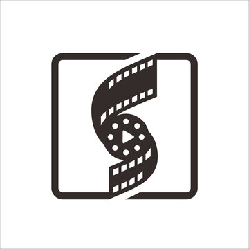 Letter S Film Logo Concept With Film Reel For Media Sign, Movie Director  Symbol Vector Template 19497900 Vector Art at Vecteezy