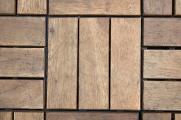 evocative texture image of square shaped wooden dowels for flooring 
