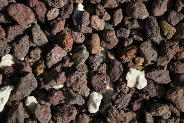 evocative texture image of little pot stones