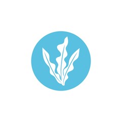 Fototapeta premium seaweed and seafood logo and icon vector
