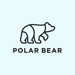 polar bear logo. animal logo