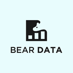 bear data logo. animal logo