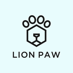 lion paw logo. animal logo