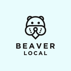 beaver line logo. animal logo