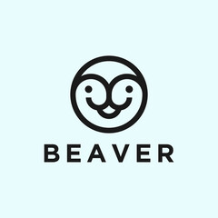 beaver line logo. animal logo