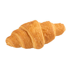 Isolated fresh baked croissant on white background