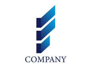 vector letter F logo for company.