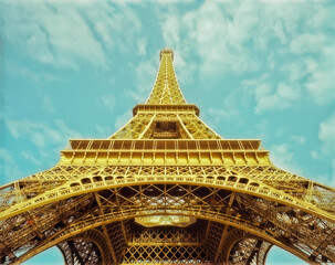 The Eiffel Tower, Paris, France, as seen from below