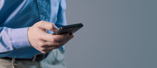 Businessman using his smartphone