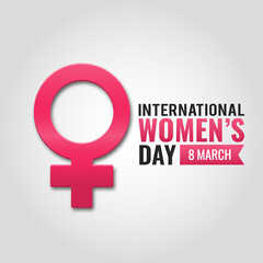 Vector illustration of International women's day. Woman sign. 
