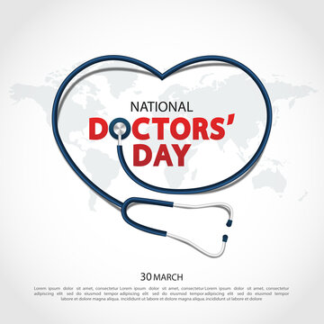 Vector Illustration of  Doctors' Day. For a poster, banner and greeting card.
