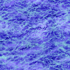 Fototapeta premium Abstract hand-painted blurry seamless pattern in natural blue shades Limited color palette Very Peri