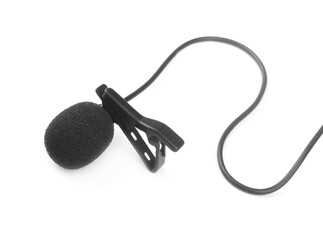 Lavalier microphone isolated on white background 