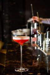 tasty cocktail on the table