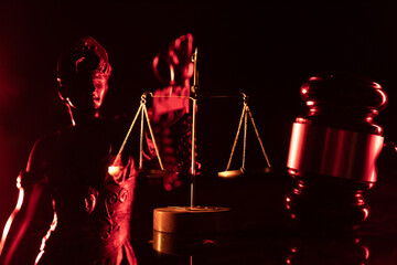 Judge's gavel . Law and justice concept , multi - exposure.