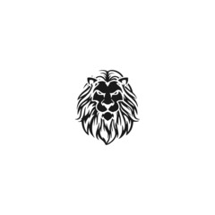 Black Lion Head logo design