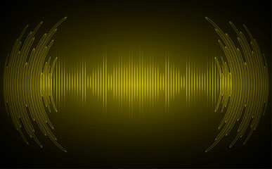 Sound waves oscillating dark light