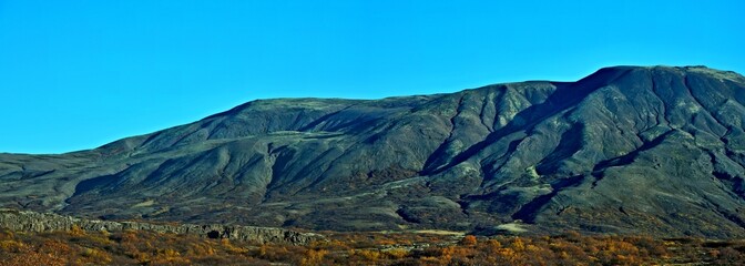 Fototapeta premium Iceland-panoramic view of valley in Thingvellir Nationalpark
