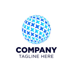 Modern Abstract Circle Technology logo template,Advanced analysis data base Logo symbol. Development of artificial intelligence sign. Abstract innovative high tech logo template. Colorful round