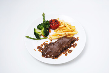 beef steak with vegetables