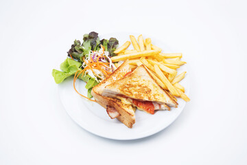 fish and chips on a plate