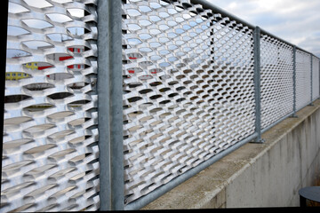 perforated expanded metal sheet metal fencing. Very durable railing made of galvanized railing...