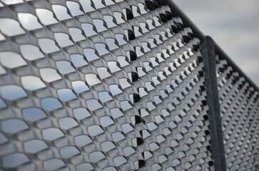 perforated expanded metal sheet metal fencing. Very durable railing made of galvanized railing...