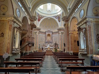 Fototapeta na wymiar Procida - Interno della Chiesa di San Leonardo