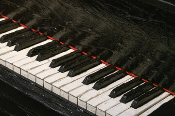 Painting of piano keys