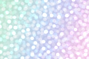 イルミネーション風抽象背景）エメラルドグリーンからピンクへのグラデーション　ボケライト　幻想的　春