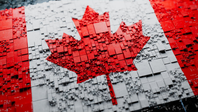 Canadian Flag Tech Wallpaper