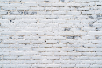 Brick wall wallpaper texture clinker and concrete pattern in old vintage white colour theme under the constuction area