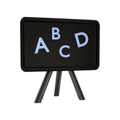 3d rendering educational Whiteboard  icon