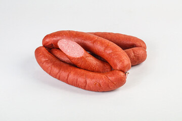 Natural meat sausages with minced meat