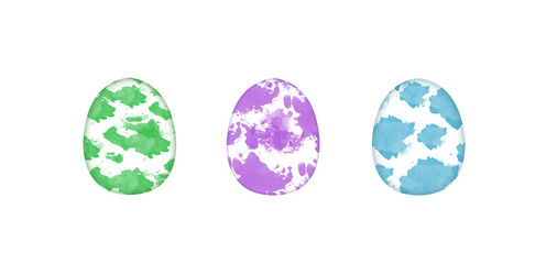 Easter illustration of painted eggs. for printing on paper, wallpaper, covers, textiles, fabrics, for decoration, decoupage, scrapbooking.
