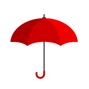 umbrella flat logo icon vector illustration red color modern design isolated on white background