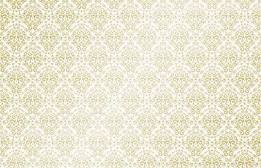 高級感のあるシームレス装飾ダマスク柄