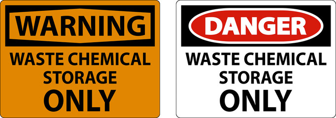 Waste Chemical Storage Only White Background