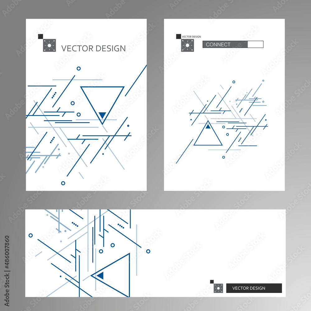 Poster Geometric pattern background. Vector abstract lines and triangles. Creative template design. Modern graphic style