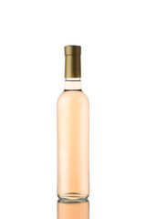 small 375ml rose wine bottle mockup isolated on white
