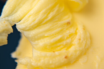 macro texture of butter. close up.