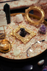 Fototapeta na wymiar Raw crystal photography - Luxury black gemstone