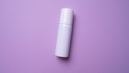 small package of deodorant top view. isolated