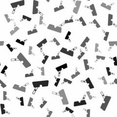 Obraz premium Black Ashtray with cigarette icon isolated seamless pattern on white background. Vector