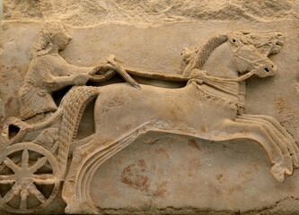 stone sculpture on the wall